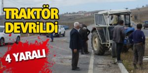 Siirt’in Pervari ilçesinde tarladan dönen içerisinde çocuklarında bulunduğu traktörün devrilmesi