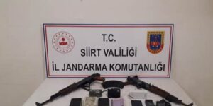 SİİRT KIRSALINDA PKK’LI TERÖRİSTLERE AİT SİLAH VE MÜHİMMAT ELE GEÇİRİLDİ