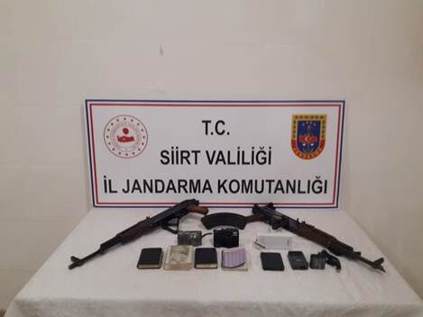 Siirt’in Pervari ilçesi kırsalında terör örgütü PKK’ya yönelik operasyonda silah