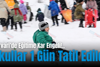 Pervari’de Eğitime Kar Engeli!..Okullar 1 Gün Tatil Edildi