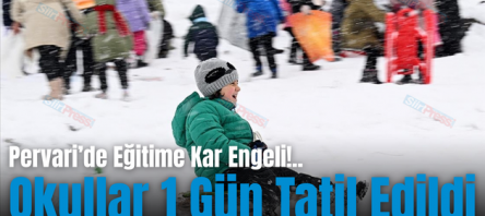 Pervari’de Eğitime Kar Engeli!..Okullar 1 Gün Tatil Edildi