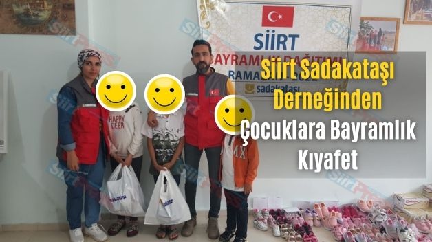 Siirt Sadakataşı Derneğinden Çocuklara Bayramlık Kıyafet