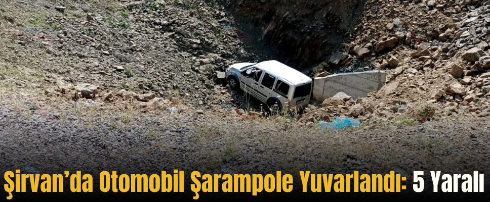 Şirvan’da Otomobil Şarampole Yuvarlandı: 5 Yaralı