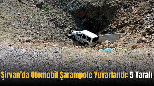 Şirvan’da Otomobil Şarampole Yuvarlandı: 5 Yaralı