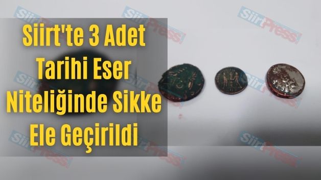 Siirt’te 3 Adet Tarihi Eser Niteliğinde Sikke Ele Geçirildi