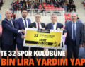 SİİRT’TE 32 SPOR KULÜBÜNE 795 BİN LİRA YARDIM YAPILDI