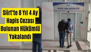 Siirt’te 8 Yıl 4 Ay Hapis Cezası Bulunan Hükümlü Yakalandı