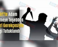 Siirt’te Adam Öldürmeye Teşebbüs Ettikleri Gerekçesiyle 2 Kişi Tutuklandı