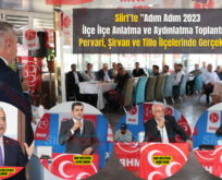 Siirt’te “Adım Adım 2023 İlçe İlçe Anlatma ve Aydınlatma Toplantısı” Pervari, Şirvan ve Tillo İlçelerinde Gerçekleşti