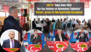 Siirt’te “Adım Adım 2023 İlçe İlçe Anlatma ve Aydınlatma Toplantısı” Pervari, Şirvan ve Tillo İlçelerinde Gerçekleşti