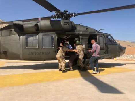 Siirt Merkez ilçeye bağlı Ormanardı köyünde fıstık bahçesinde çalışırken akrep