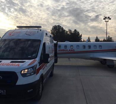 SİİRT’TE AMBULANS UÇAK BÖBREK HASTASI 3 YAŞINDAKİ ÇOCUK İÇİN HAVALANDI