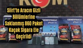 Siirt’te Aracın Gizli Bölümlerine Saklanmış 860 Paket Kaçak Sigara Ele Geçirildi