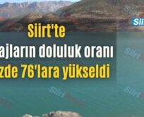 Siirt’te barajların doluluk oranı yüzde 76’lara yükseldi