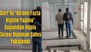 Siirt’te ‘Birden Fazla Kişiyle Yağma’ Suçundan Hapis Cezası Bulunan Şahıs Yakalandı