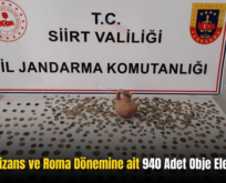 Siirt’te Bizans ve Roma Dönemine ait 940 Adet Obje Ele Geçirildi