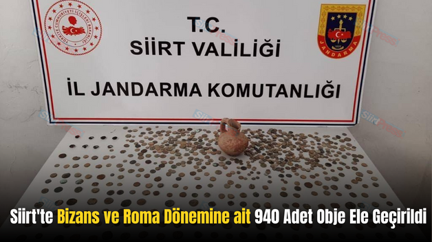 Siirt’te Bizans ve Roma Dönemine ait 940 Adet Obje Ele Geçirildi