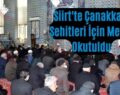 Siirt’te Çanakkale Şehitleri İçin Mevlit Okutuldu