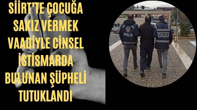 Siirt’te Çocuğa Sakız Vermek Vaadiyle Cinsel İstismarda Bulunan Şüpheli Tutuklandı