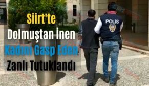 Siirt’te Dolmuştan İnen Kadını Gasp Eden Zanlı Tutuklandı