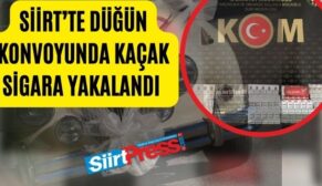 Siirt’te Düğün Konvoyunda Kaçak Sigara Yakalandı