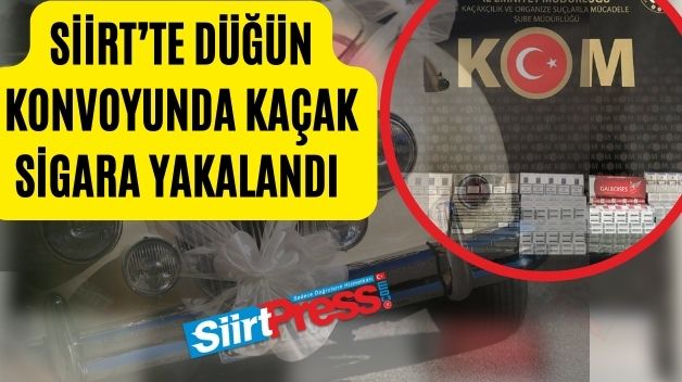 Siirt’te Düğün Konvoyunda Kaçak Sigara Yakalandı