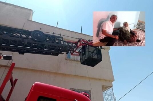 Siirt’te evde yalnızken kapının kapanması sonucunda mahsur kalan hasta kadını