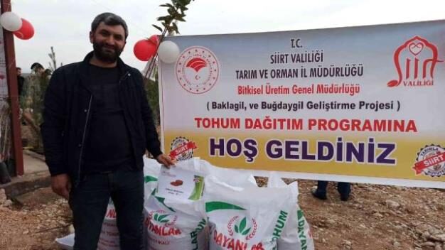 Siirt’te 360 üreticiye 2 milyon 78 bin TL tutarında fidan