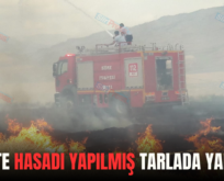 SİİRT’TE HASADI YAPILMIŞ TARLADA YANGIN!..