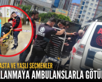 SİİRT’TE HASTA VE YAŞLI SEÇMENLER OY KULLANMAYA AMBULANSLARLA GÖTÜRÜLDÜ