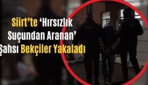 Siirt’te ‘Hırsızlık Suçundan Aranan’ Şahsı Bekçiler Yakaladı