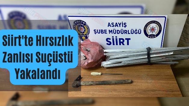 Siirt’te Hırsızlık Zanlısı Suçüstü Yakalandı