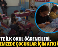 SİİRT’TE İLK OKUL ÖĞRENCİLERİ, DEPREMZEDE ÇOCUKLAR İÇİN ATKI ÖRDÜ