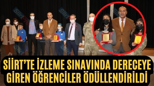 Siirt’te İzleme Sınavında Dereceye Giren Öğrenciler Ödüllendirildi