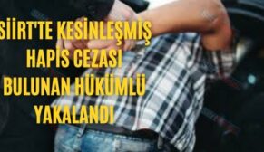 Siirt’te Kesinleşmiş Hapis Cezası Bulunan Hükümlü Yakalandı