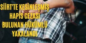 Siirt’te Kesinleşmiş Hapis Cezası Bulunan Hükümlü Yakalandı