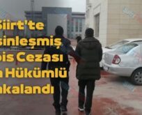 Siirt’te Kesinleşmiş Hapis Cezası Olan Hükümlü Yakalandı