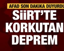 SİİRT’TE 5 BÜYÜKLÜĞÜNDE DEPREM!