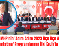 Siirt’te MHP’nin ‘Adım Adım 2023 İlçe İlçe Anlatma ve Aydınlatma’ Programlarının İlki Eruh’ta Yapıldı