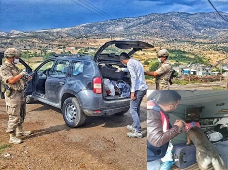 Siirt İl Jandarma Komutanlığı ekiplerince kent genelinde gerçekleştirilen “Narkotik Uygulaması’nda