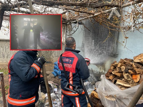 Siirt’te Odunlukta Çıkan Yangın Korkuttu