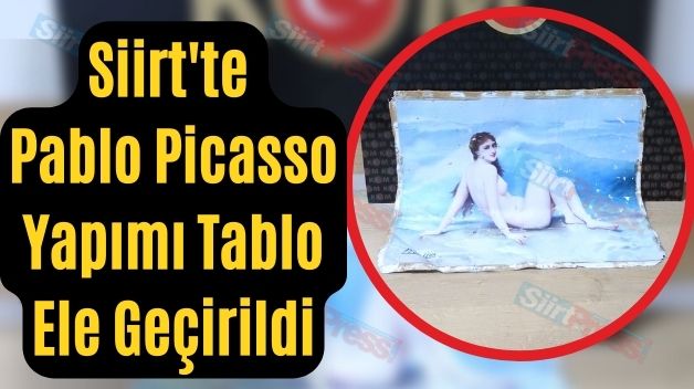 Siirt’te Pablo Picasso Yapımı Tablo Ele Geçirildi