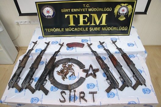 Siirt Emniyet Müdürlüğünce terör örgütü PKK’ya yönelik düzenlenen operasyonda eylemde