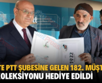 SİİRT’TE PTT ŞUBESİNE GELEN 182. MÜŞTERİYE PUL KOLEKSİYONU HEDİYE EDİLDİ