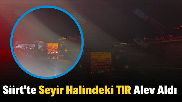 Siirt’te Seyir Halindeki TIR Alev Aldı