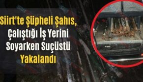 Siirt’te Şüpheli Şahıs, Çalıştığı İş Yerini Soyarken Suçüstü Yakalandı