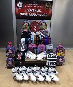 Siirt’te ünlü markalara ait taklit ürünler ele geçirildi. Siirt İl