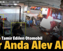 Siirt’te Tamir Edilen Otomobil Bir Anda Alev Aldı