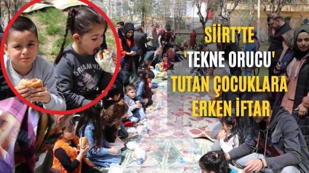 Siirt’te ‘Tekne Orucu’ Tutan Çocuklara Erken İftar