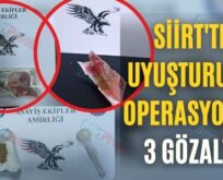 Siirt’te Uyuşturucu Operasyonu: 3 Gözaltı